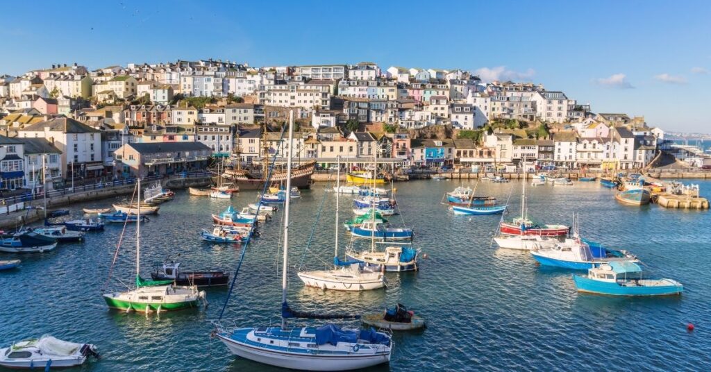 Brixham Harbour from the Quayside Hotel, South Devon