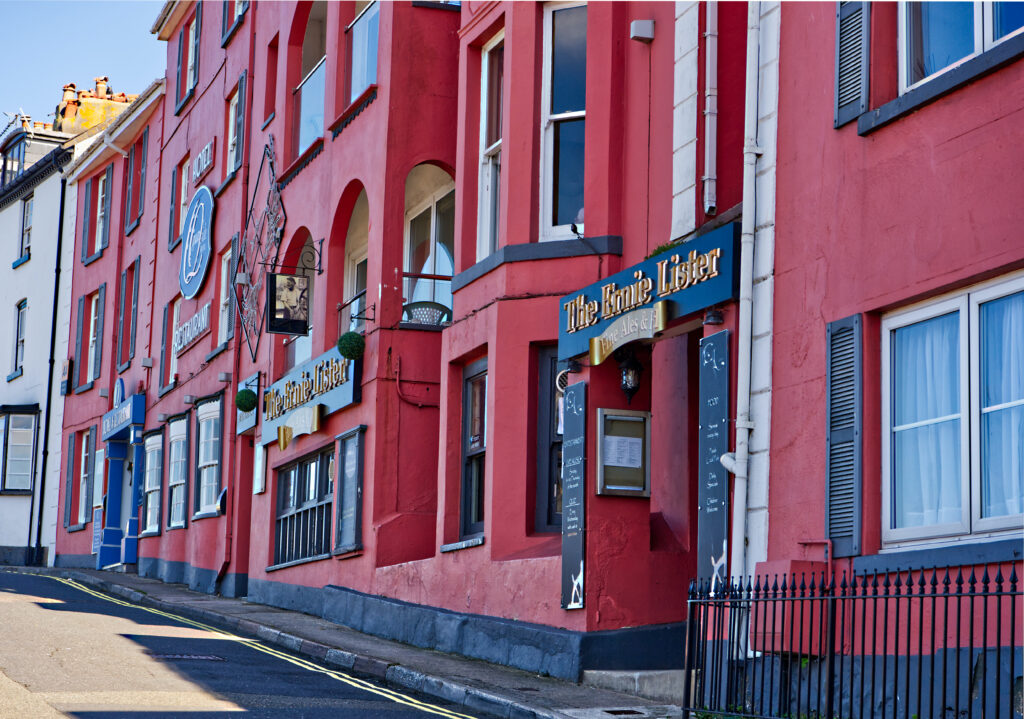 The outside of the Quayside Hotel in Brixham