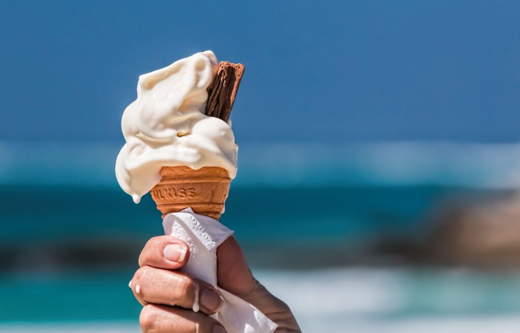 Devon ice cream on the beach, Best things to do in Brixham, South Devon