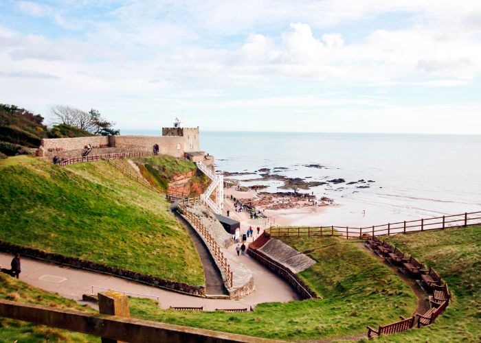 Jacobs Ladder beach and steps in Sidmouth