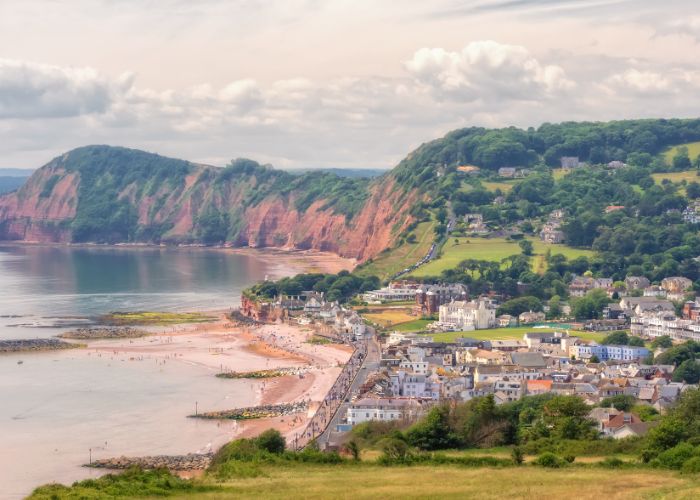 Sidmouth-beach-and-town-centre